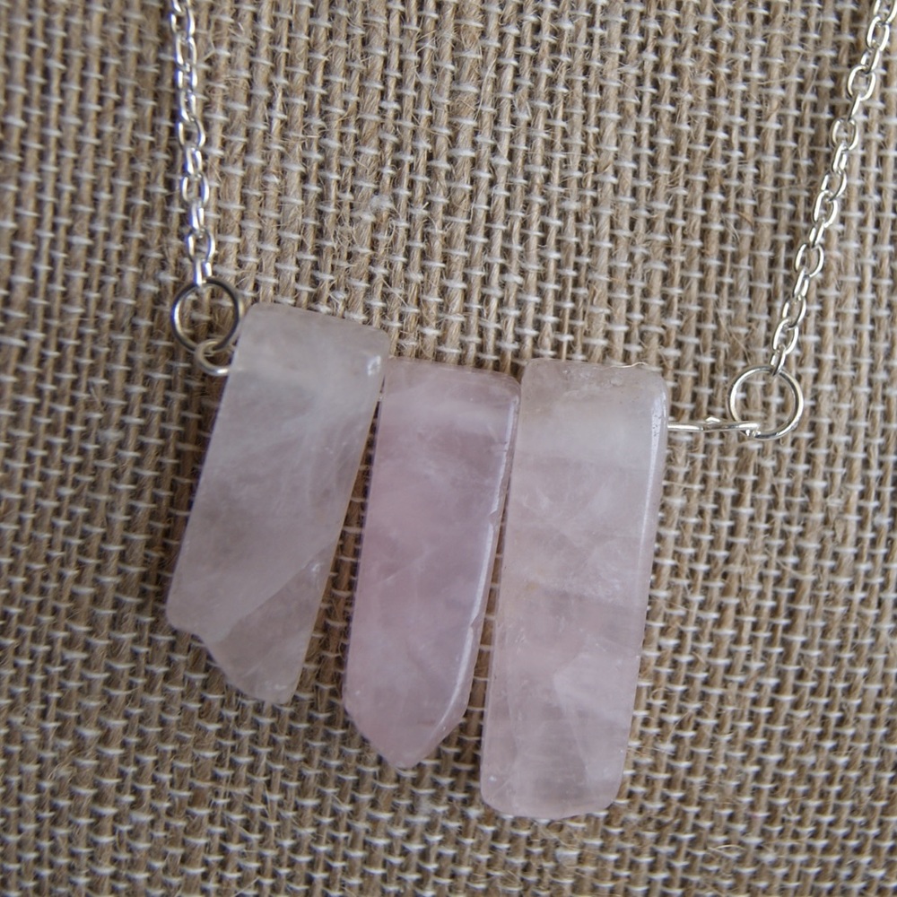 Rose Quartz Crystal Necklace